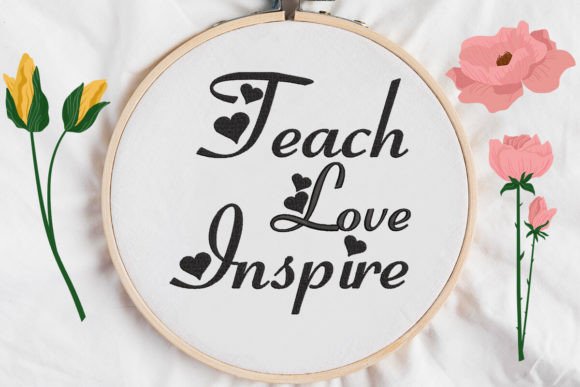 Teach Love Inspire Teacher Embroidery